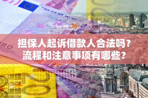 北京担保人起诉借款人合法吗？流程和注意事项有哪些？