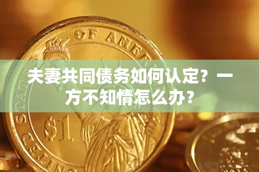 北京夫妻共同债务如何认定？一方不知情怎么办？