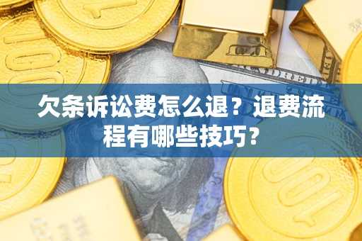 北京欠条诉讼费怎么退？退费流程有哪些技巧？