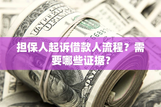 北京担保人起诉借款人流程?需要哪些证据? 北京担保人起诉借款人流程?需要哪些证据?