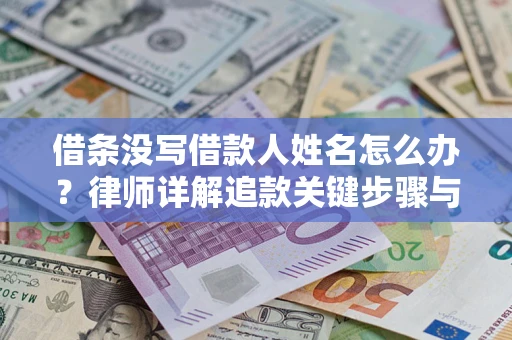 北京借条没写借款人姓名怎么办？律师详解追款关键步骤与证据链构建